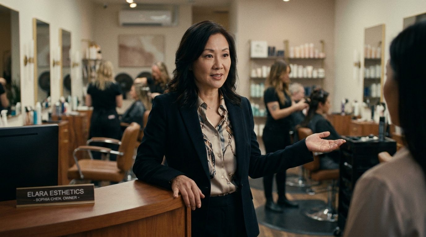 Successful beauty professional